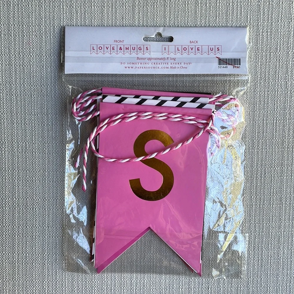 *free* Paper source reversible banner love hugs